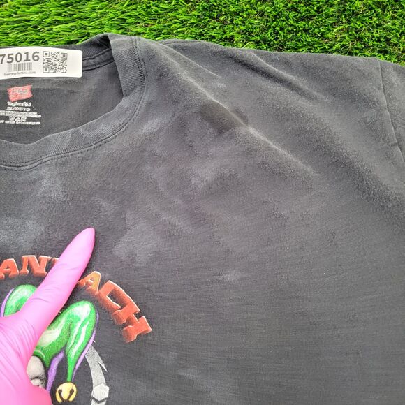 Scary Clown Shirt XL 23x27 Faded Black Hellanbach - Picture 4 of 16